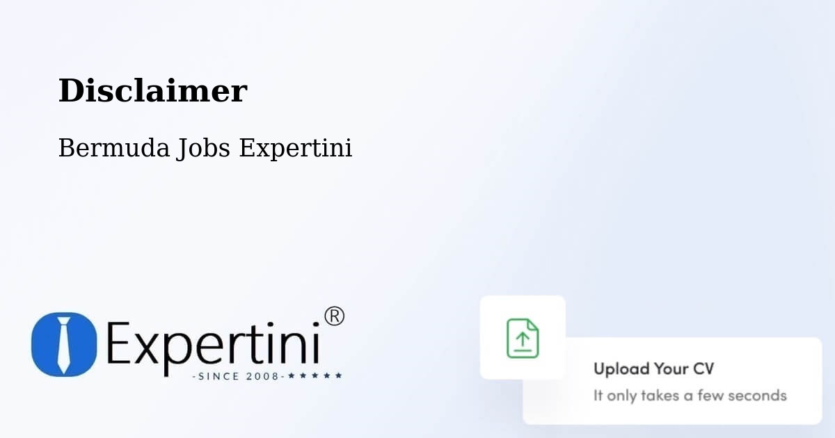Disclaimer – Warwick Camp - Bermuda Jobs Expertini